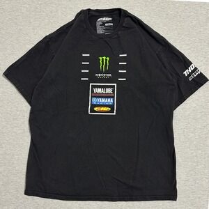 Y2K FMF Racing Monster Energy Yamalube Yamaha Star Racing Sponsor Tee Black XL